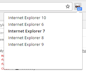 Change the version of browser