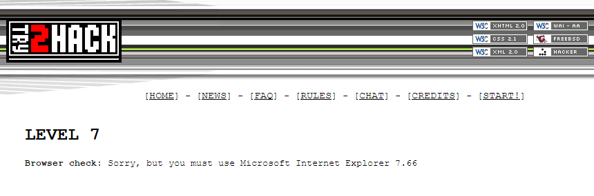 browser check Microsoft Internet Explorer 7.66